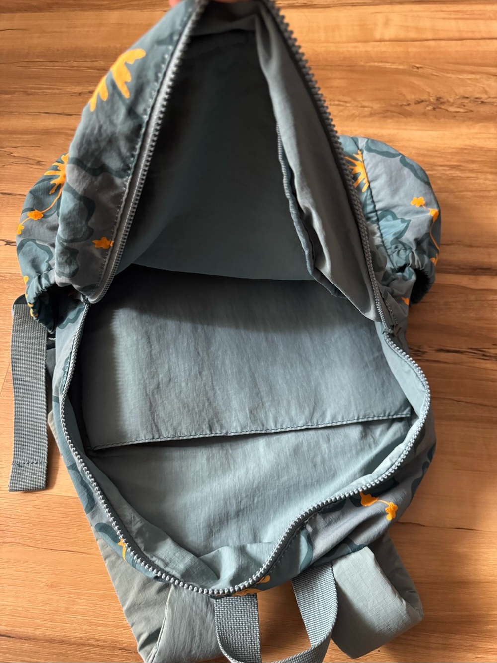 ALOHA Collection Teal Blue Kids Backpack with Yellow Floral Print - Picture 11 of 11